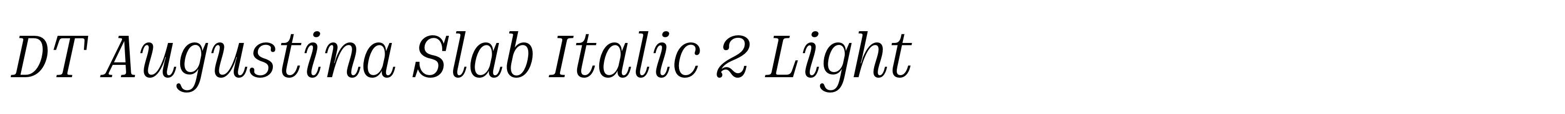 DT Augustina Slab Italic 2 Light